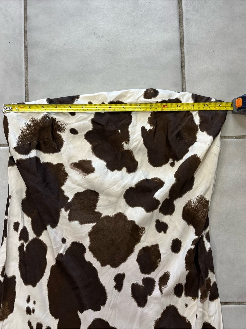 Anthropologie Tilda Cow Print Slip Maxi Dress - Picture 8 of 10